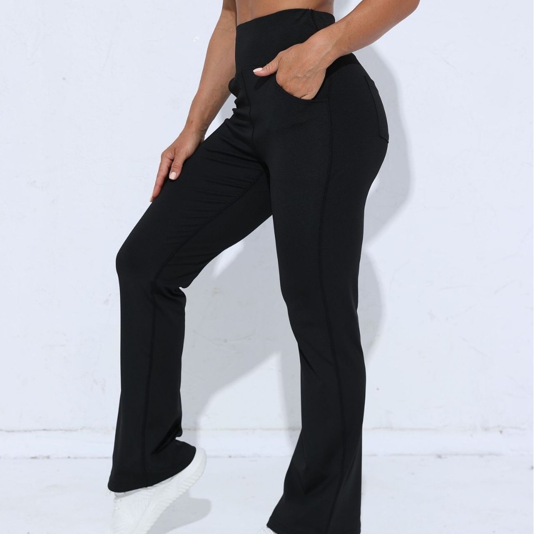 Elevated Style: Ladies' Thin-Legged Fitted Trousers Featuring Waist-Supporting Elastic
