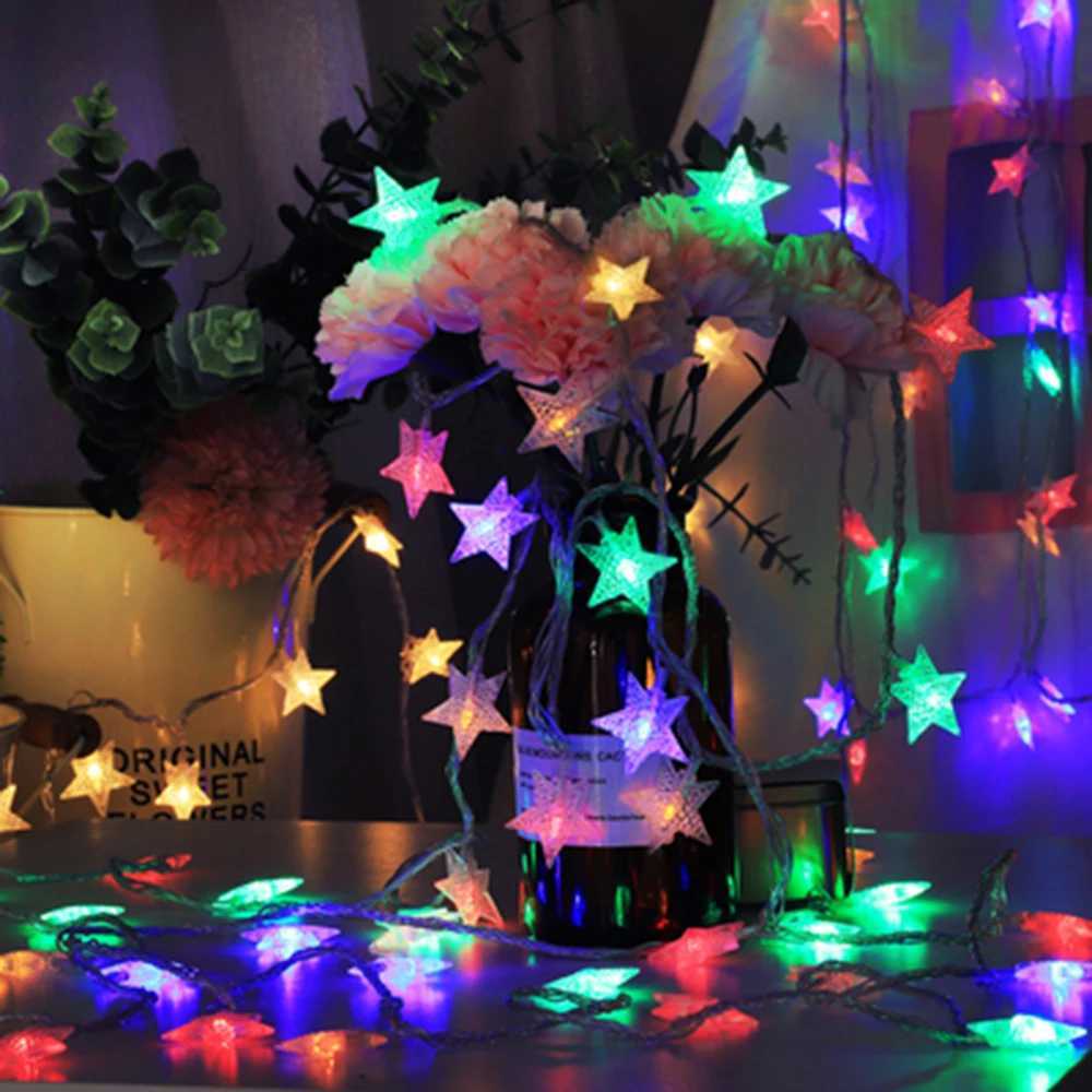 LED Star String Lights USB/Battery Operated Fairy Lights Christmas Garland For Party Wedding Home Outdoor Patio Decoration XJ250612