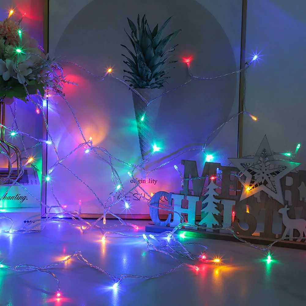 1M 2M 5M 10M LED USB LED String Lights Bulb Fairy Garland Lights Outdoor Waterproof Christmas Party Wedding Decorations Festoon XJ250612