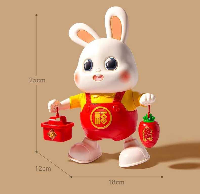 Electric Little Fu Rabbit Baby Toy Can Dance Childrens Head Up Practice Training L250612