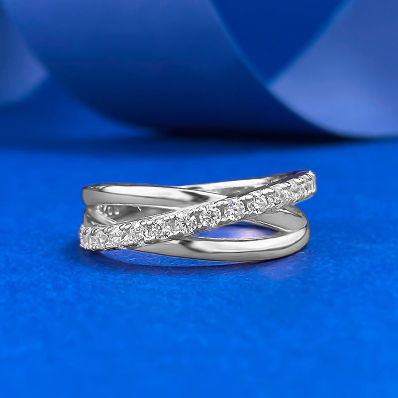 2025 Unique Ins Top Sell Wedding Rings Luxury Jewelry Real 100% 925 Sterling Silver Rose Designer Gold Fill Pave White Lab Moissanite Diamond Eternity