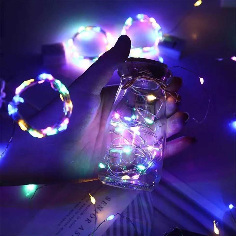 20 Pack String Fairy Lights 20Led 2M Silver Copper Wire Battery Powered Decorations Lights For Wedding Party Christmas Decor XJ250612