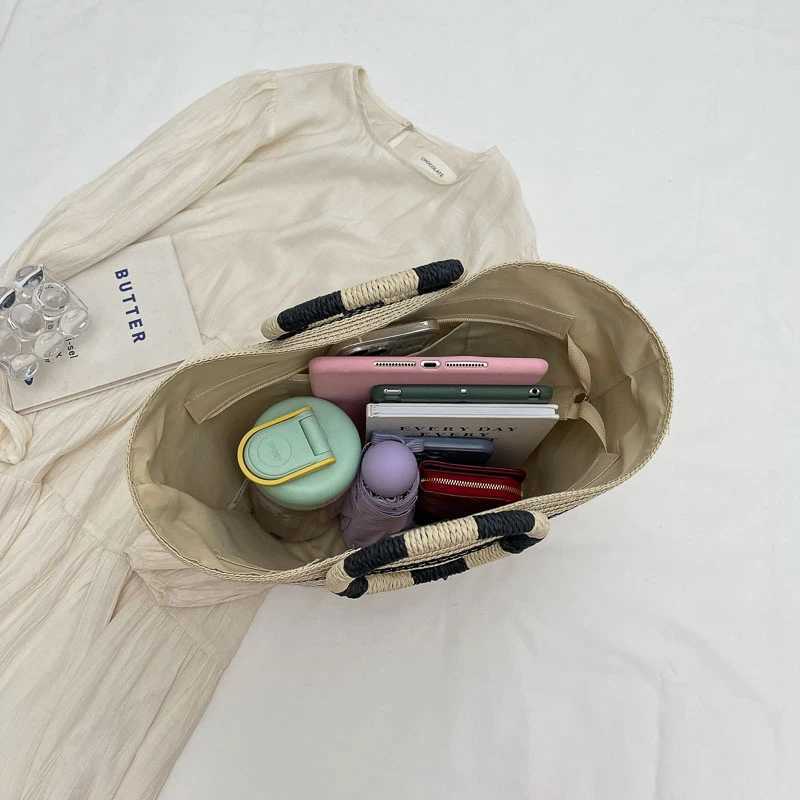 Fashion Handmade Woven Straw Handbag Summer Shoulder Bag Large Beach Bag Women Luxury Handbags Women Bags Designer Big Bag Z250613