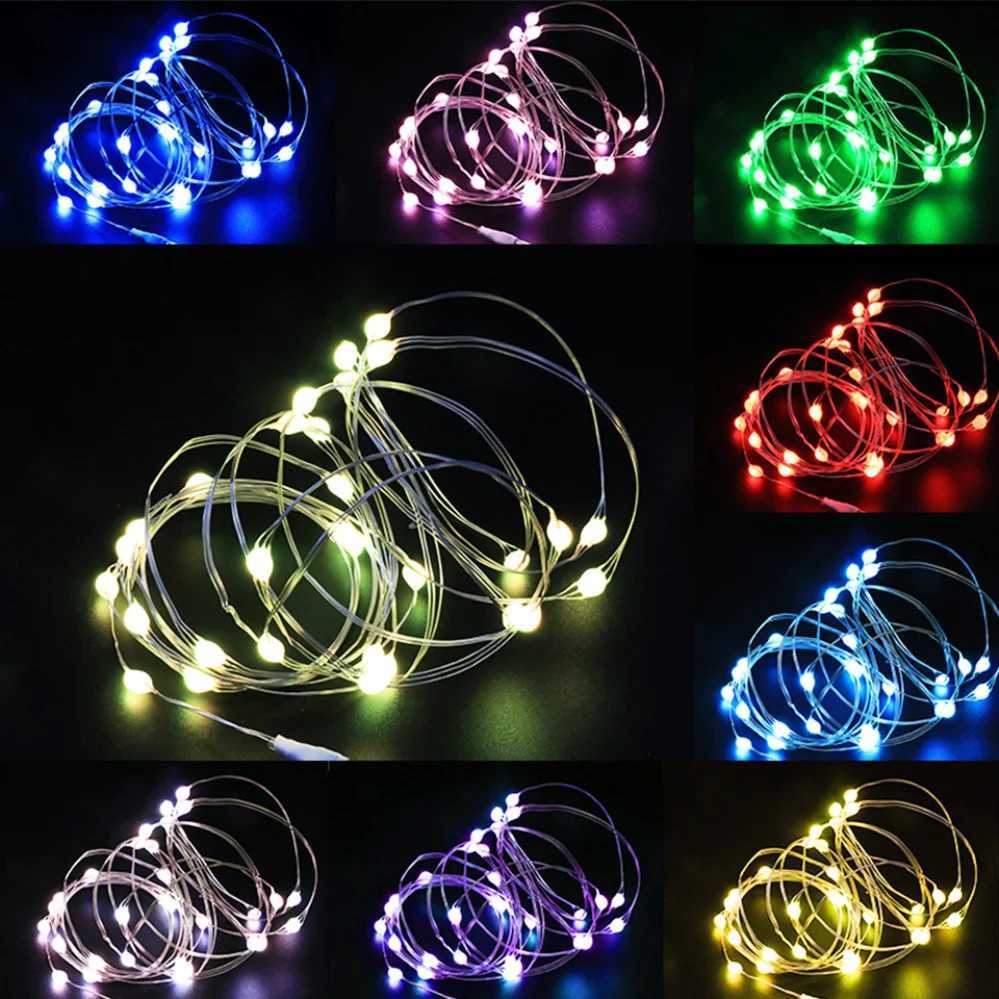 5/10/20M USB LED String Lights Copper Silver Wire Garland Light Waterproof Fairy Lights For Christmas Wedding Party Decoration XJ250612