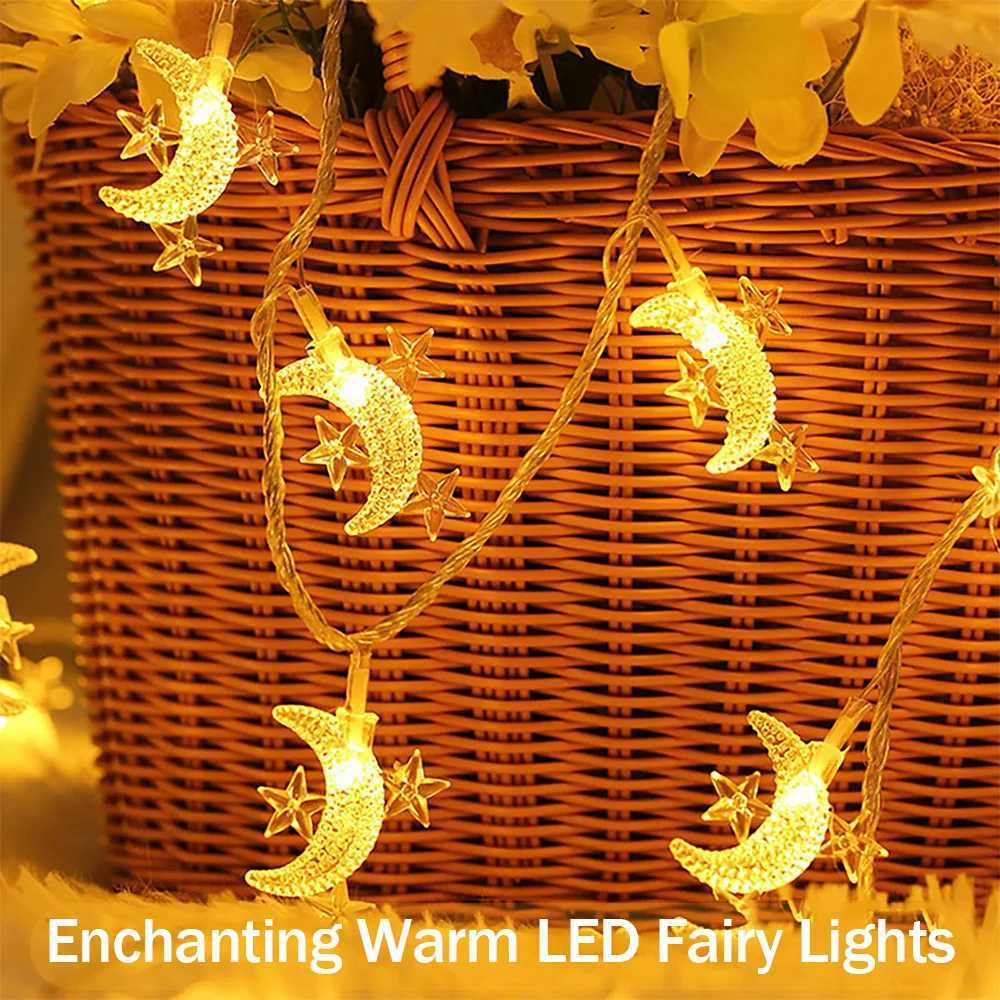 40/20/10 LED Moon String Lights Battery Operated for Patio Garden Wedding Garden Decoration Party Festival LightsXJ250612