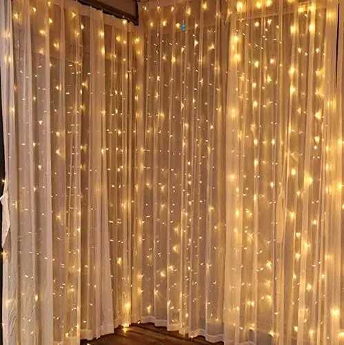 Fairy LED Curtain Lights USB Plug-in Remote Control Waterproof String Lights for Bedroom Indoor Outdoor Wedding Christmas DecorationXJ250612