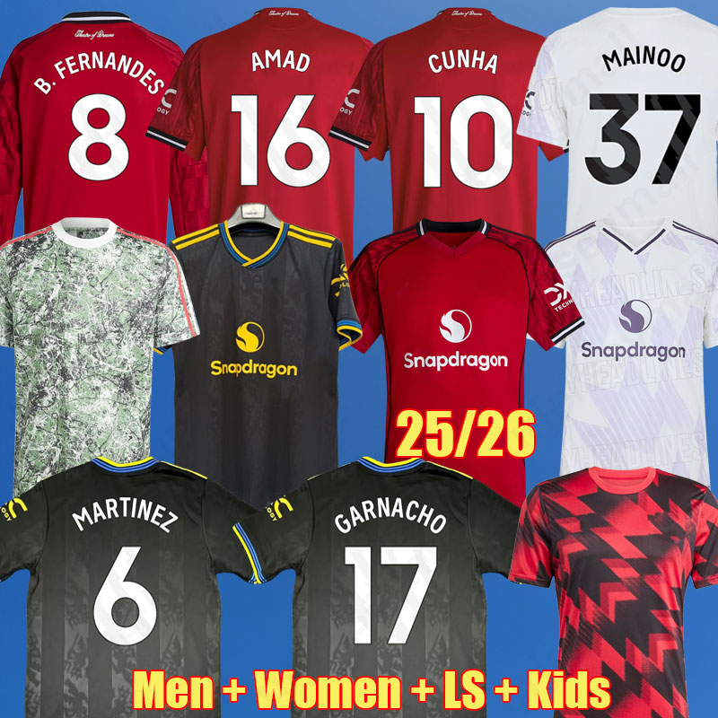4XL 24 25 26 RASHFORD MOUNT MAGUIRE soccer jerseys 2024 2025 2026 SANCHO Fernandes ANTONY MAINOO CASEMIRO long sleeve football shirt man women kids kit