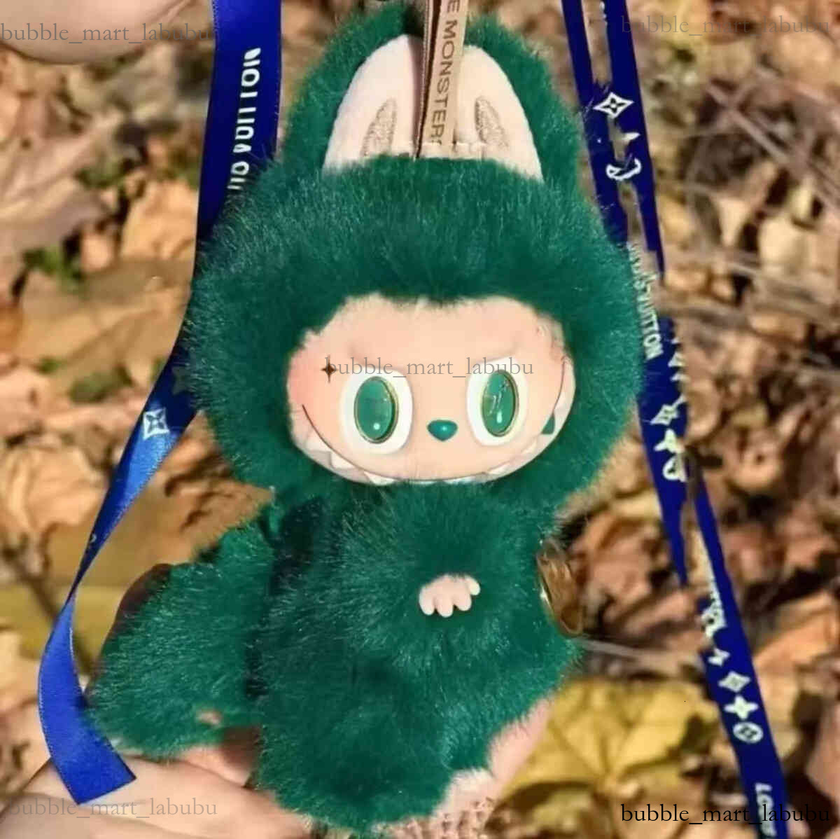 designer Limited Edition Labubu Plush Doll Pop Mart Labubu Leader Green Pendant Vinyl Plush Toy