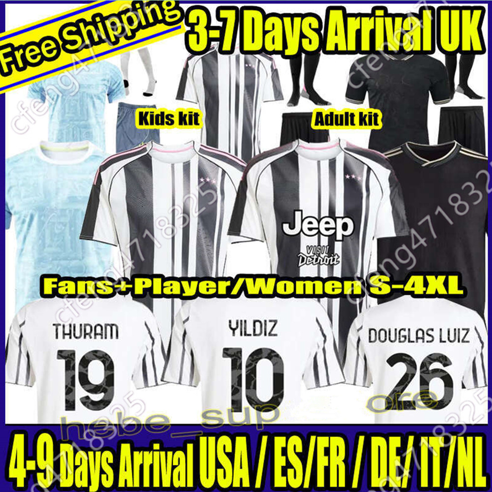 2025 2026 CHIESA YILDIZ soccer jerseys VLAHOVIC MILIK DI MARIAKEAN POGBA BREMER DANILO LOCATELLI RABIOT home away football shirt fans Kids Kits men uniforms 25 26