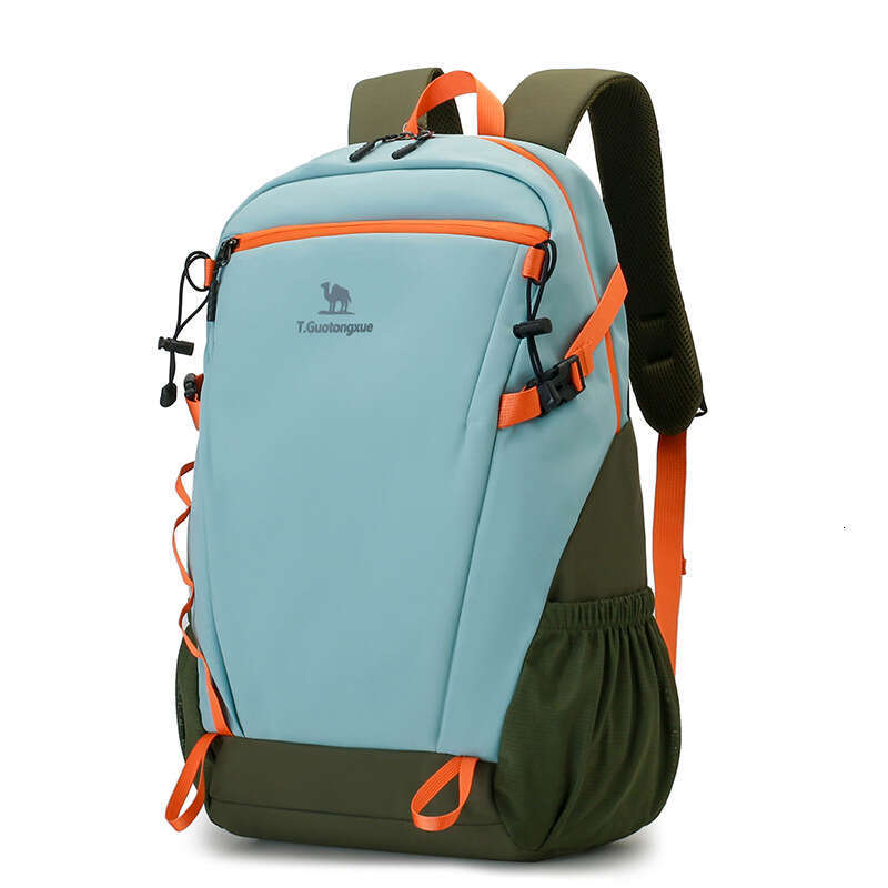 Camel Style Large Capacity School Bag for Men and Women College Students Outdoor Hiking Climbing Lightweight Casual Backpack