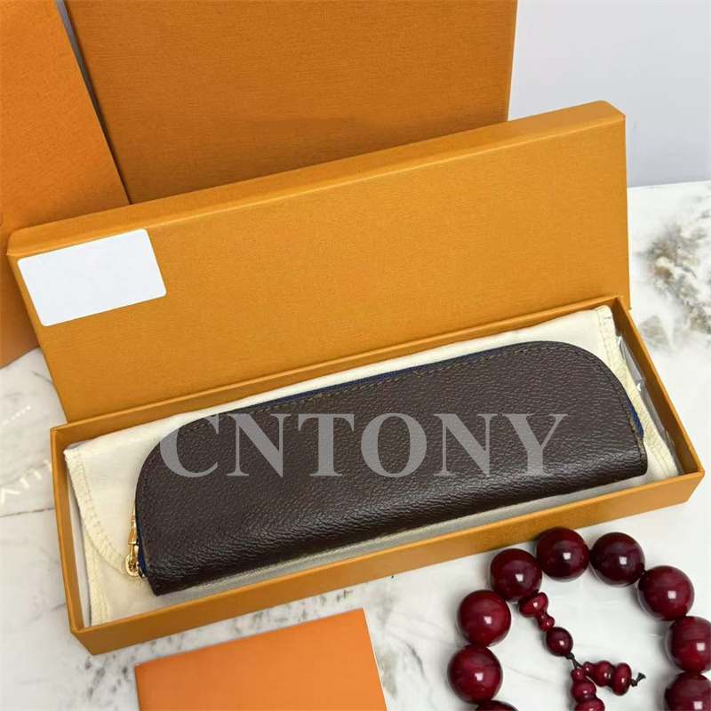 wholesale Vintage Leather Pencil Case School Office Stationery Bag Cowhide Fountain Pen Box Makeup Brush Pouch Holder