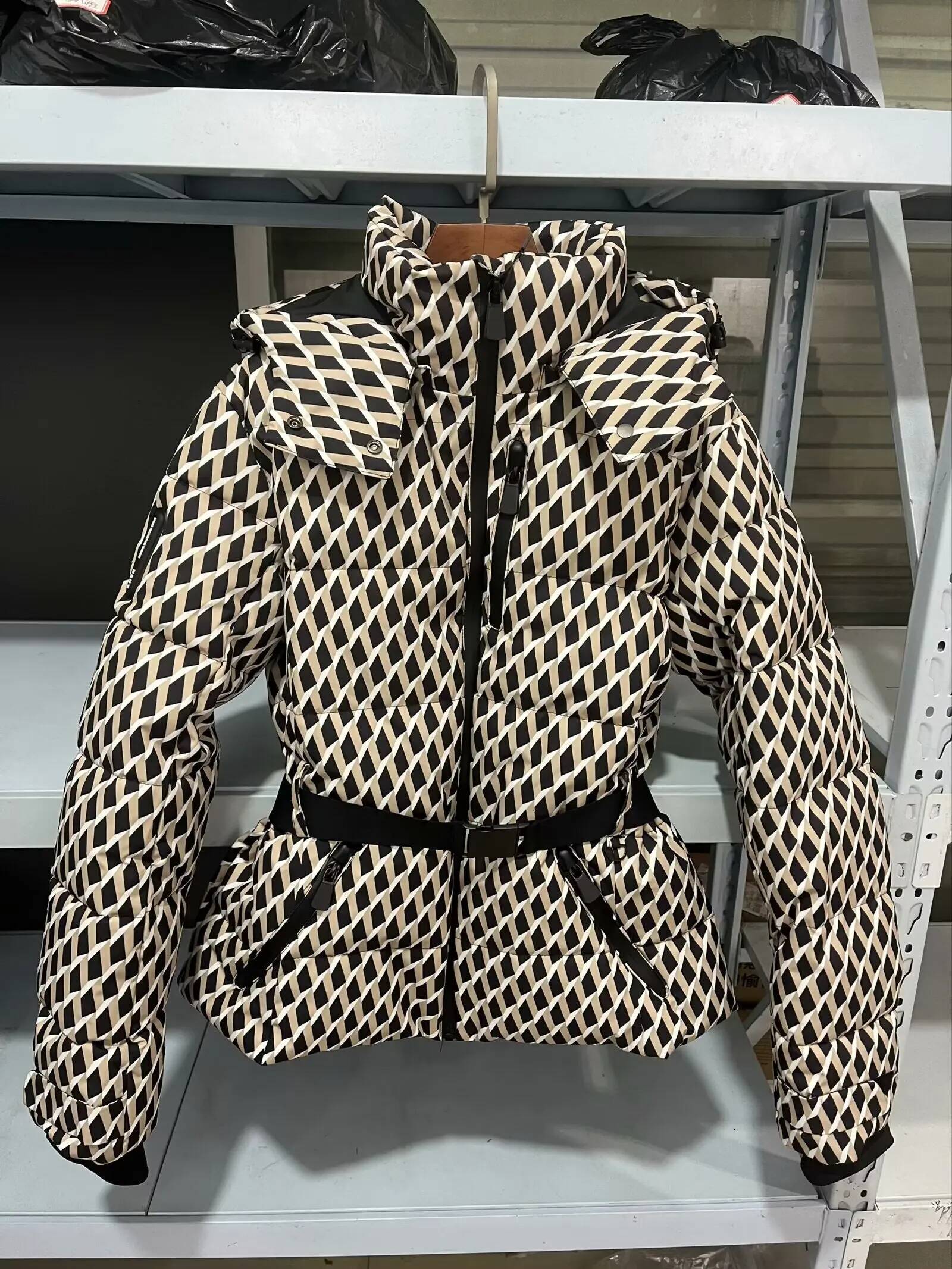 2025 RARA New Women's Fashion Waist With Belt Hooded Down Cotton Commuting Warm Windproof Jacket More Comfortable To Wear