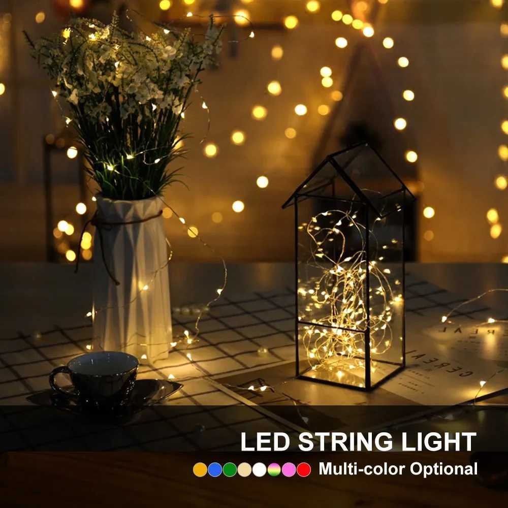 2M 5M 10M LED String Lights LED Fairy Lights Battery Power For Christmas Tree Garland Holiday Wedding Party New Year Decoration XJ250612