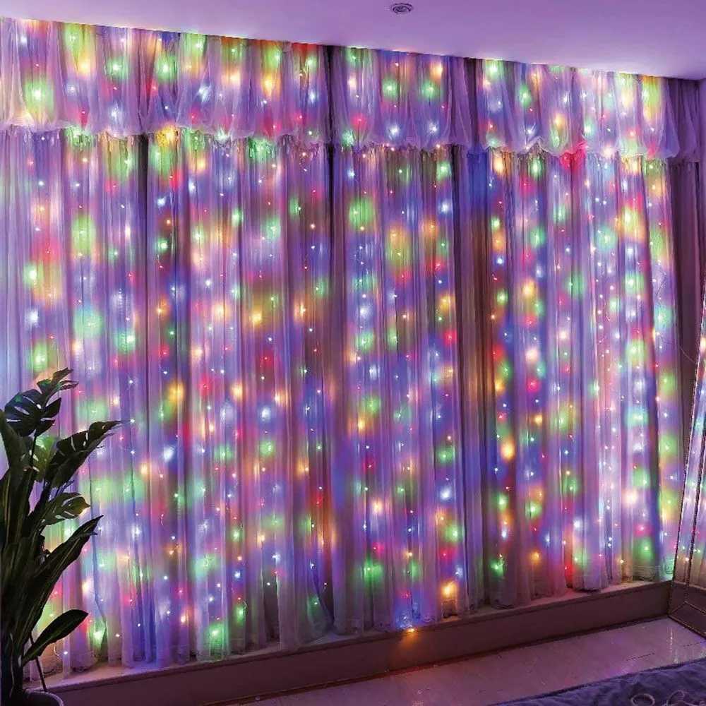 1pc USB 3x3/3*2/3*1 LED Curtain Bedroom Lights Christmas Garland Fairy Light Festoon Wedding Home Bedroom Decoration Lighting XJ250612