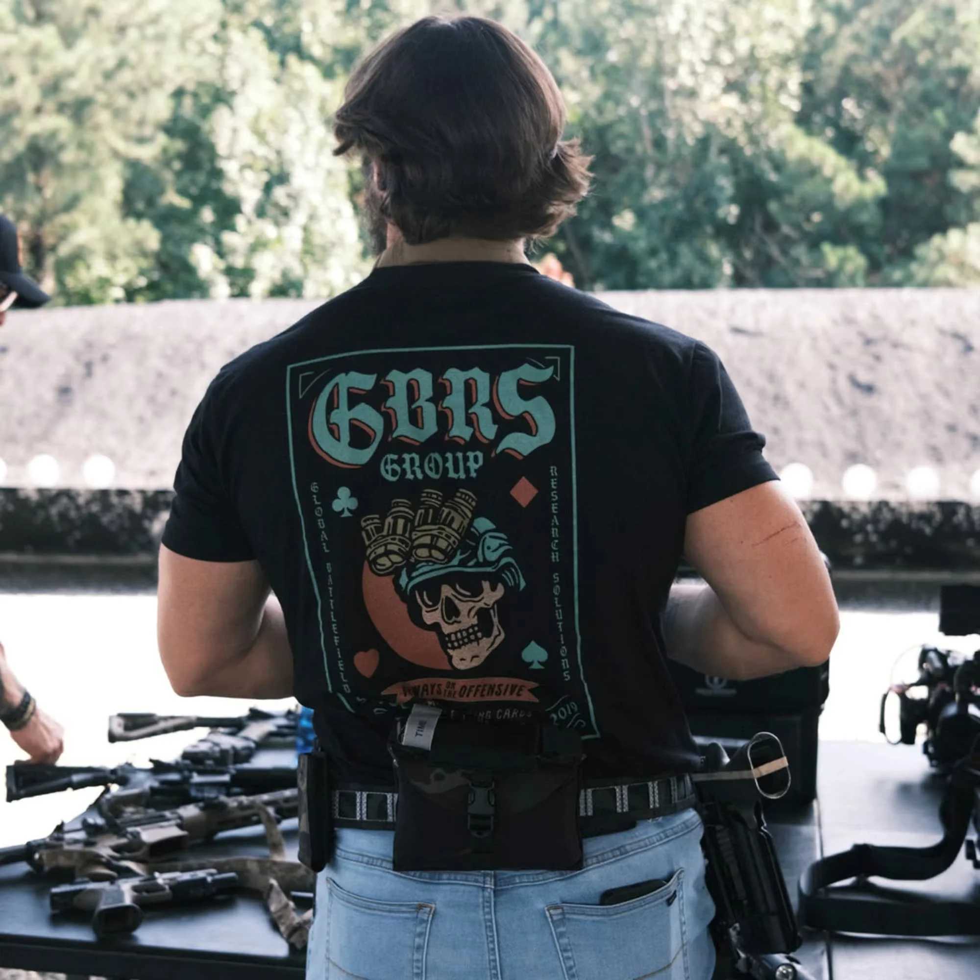 2025 Summer New The GBRS Group Always Wears Aggressive T Shirts Gym Sports Theme Printed Short-sleeved Cotton T-shirt Unisex X2506131