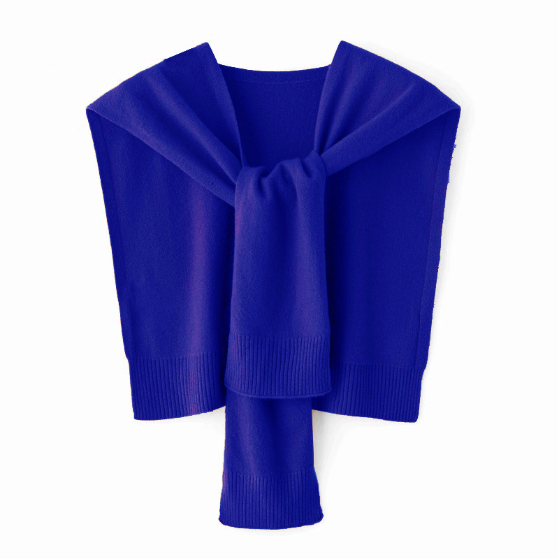K1004 Spring and autumn net celebrity knitted high-end air-conditioned room small shawl for women to wear outside the shirt wool shoulder fake collar 