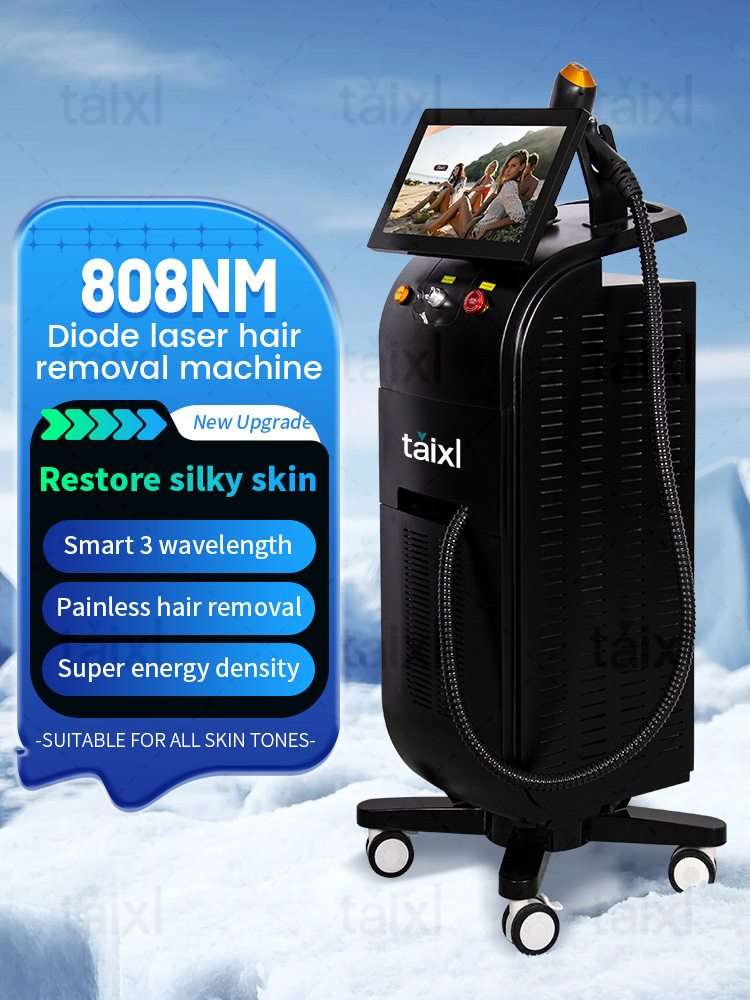 2025 3000W Alexandrite Ice Platinum Laser Hair Removal Machine 3 wavelength Sapphire Cooling Permanent Painless for Women Home Use Salon Effect
