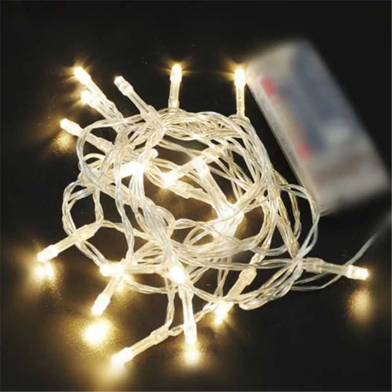 2M/3M/4M/5M/10M LED String Light 3xAA Battery Operated Fairy PVC String Light Party Christmas Wedding New Year Decoration XJ250612