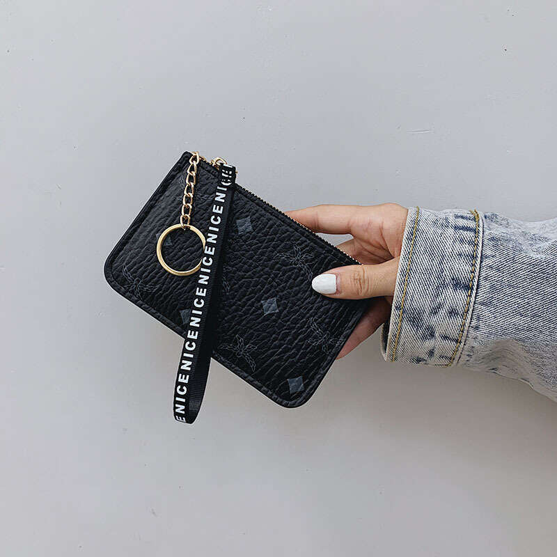 New Short Small Wallet for Women Printed Thin Zipper Mini Card Holder Soft Money Clip Coin Purse