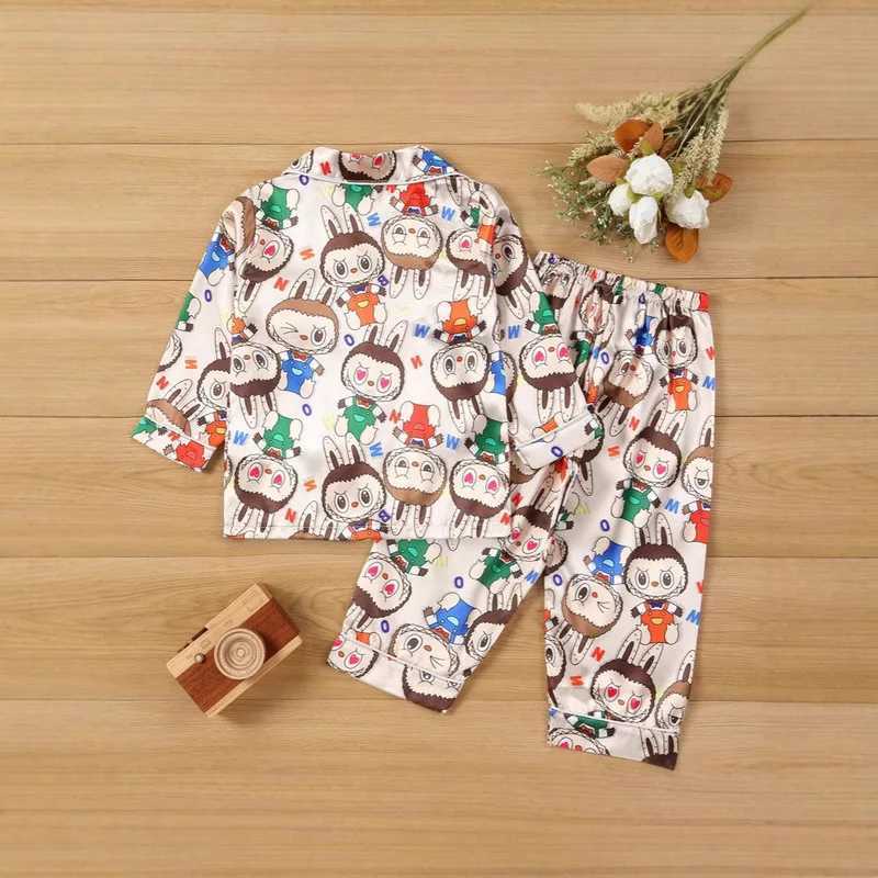 New Labubu ChildrenS Pajamas Anime Cute Boys And Girls Summer Short Sleeved Pajamas Soft Home Clothes Set Holiday Gifts Z250613