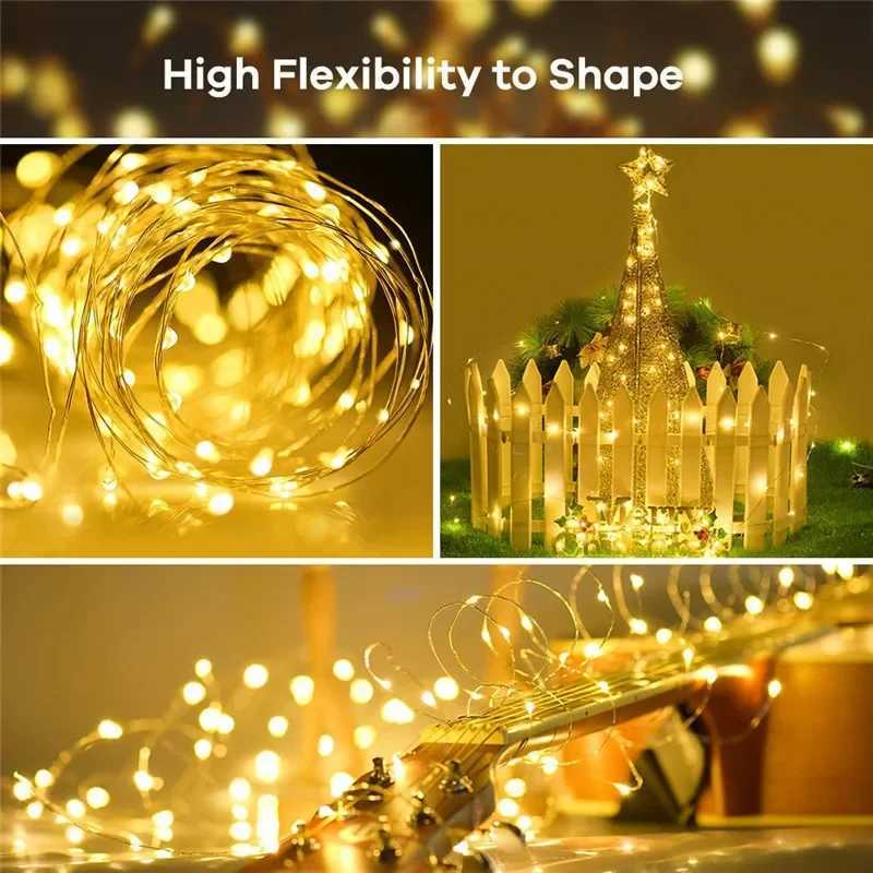 Solar LED Light Outdoor Waterproof Fairy Lights String Christmas Halloween Decoration Festoon Garden LED Lamp Party Supplies XJ250612