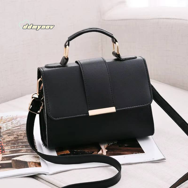 Hot Sale Flap Sling Shoulder Bags for Women Solid Color Crossbody Messenger Bag Purse Female Leather Handbag Pocket ddmynov
