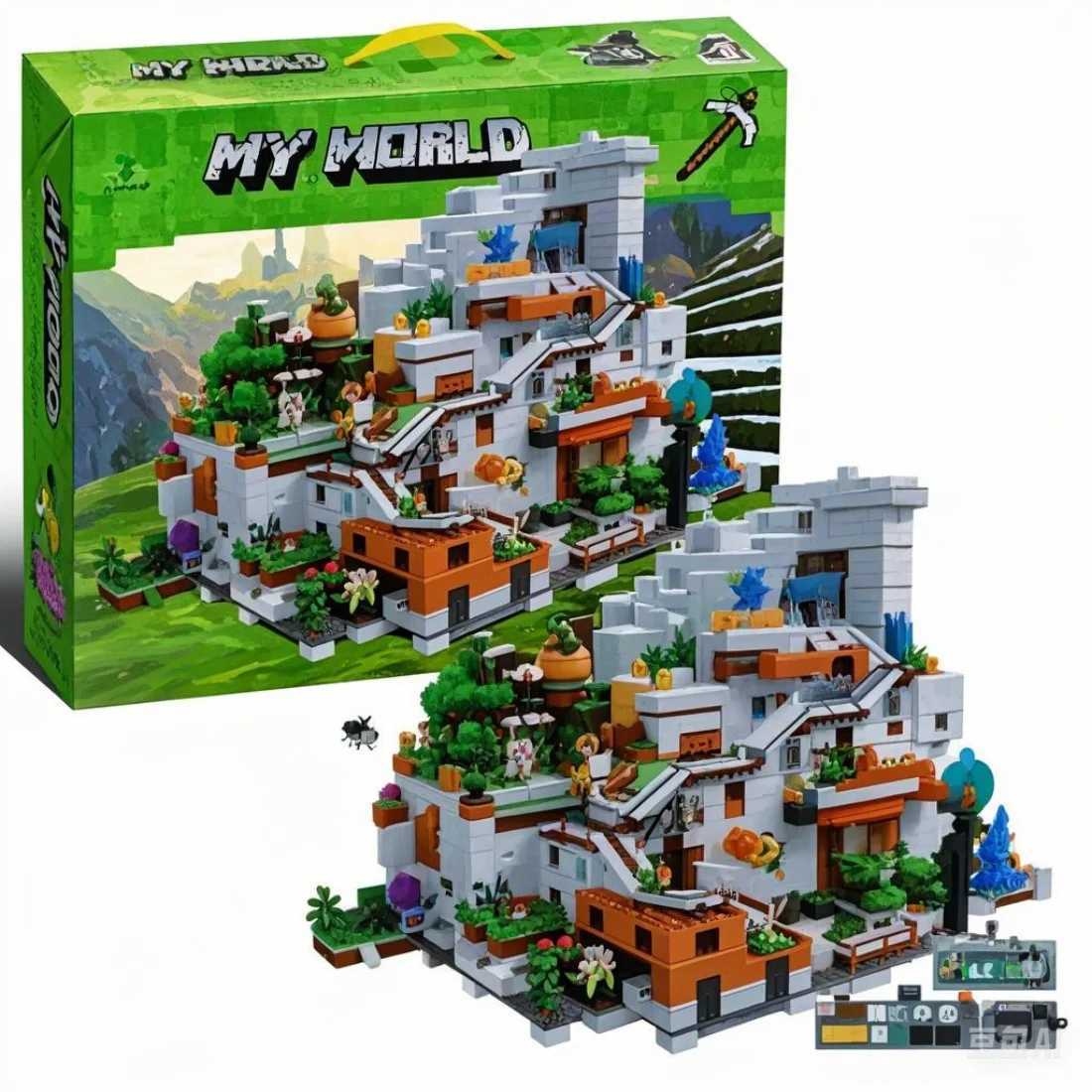 New Cave Brick Toys Popular Boys World Building Organ Bricks and Digital Bricks and Elevator Educational Toys Gifts L250610