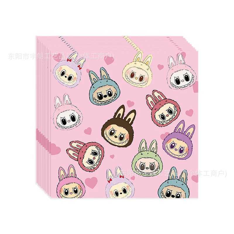 Labubu Birthday Tableware Set Cute Napkins Cup Plate Supplies Disposable Tableware for Halloween Christmas Gift Z250613