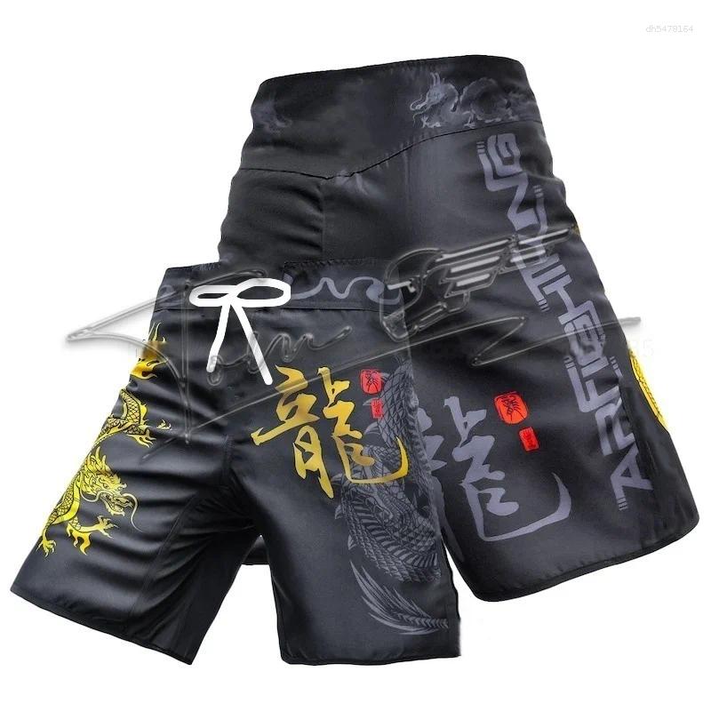 Men's Shorts MMA Dargon Tiger Muay Thai Pants Fight Martial Arts BJJ Grappling Kickboxing Cage Fighting Boxing Trunks