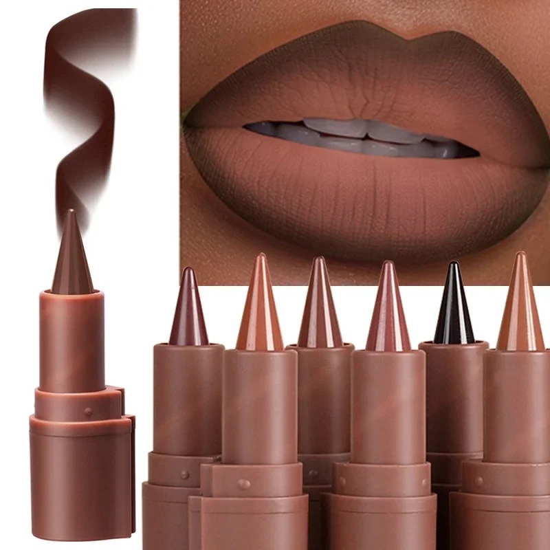 Tapered Gradient Lip Liner Pencil Purple Brown Pointed Head Lipliner Waterproof Non Sticky Matte Lipstick Gradient Contouring 250613
