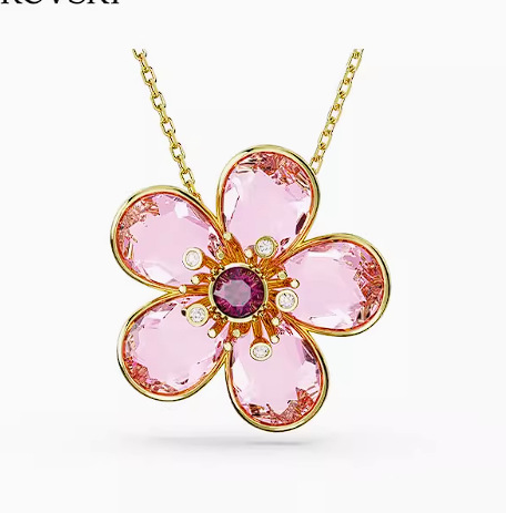 Crystal Choker Necklace Jewelry Set Sparkling Flower Crystal Earrings Bracelets Bangle for Party Colorful Dopamine Stone Z250910