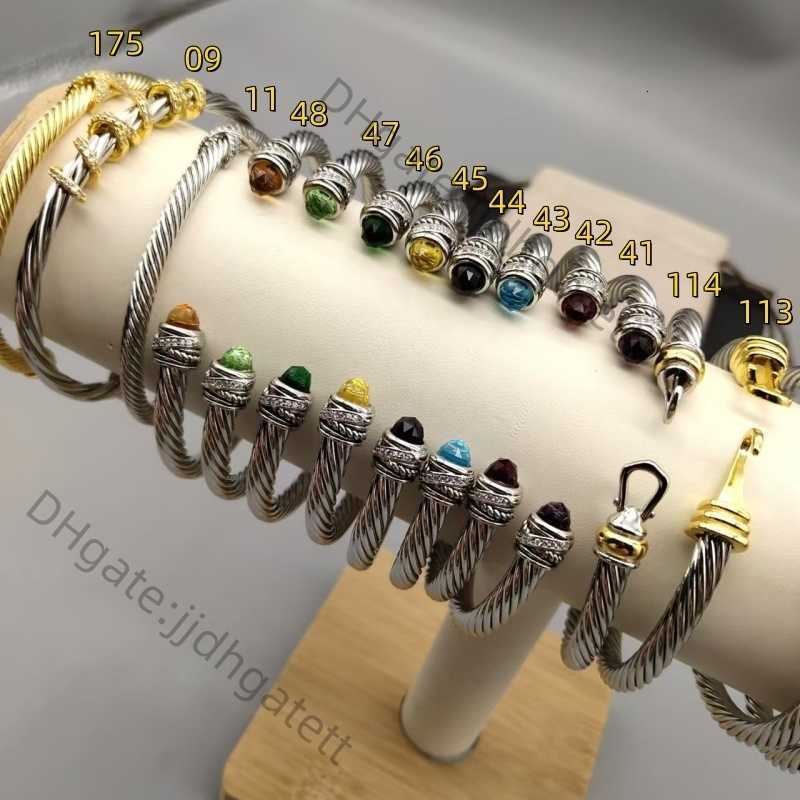 2025 Silver Twisted Cuff Bangle Fashion Bracelets Charm hook 5MM Wire Woman Designer Source factory Cable Mens Jewelry Exquisite Simple Accessories for Women