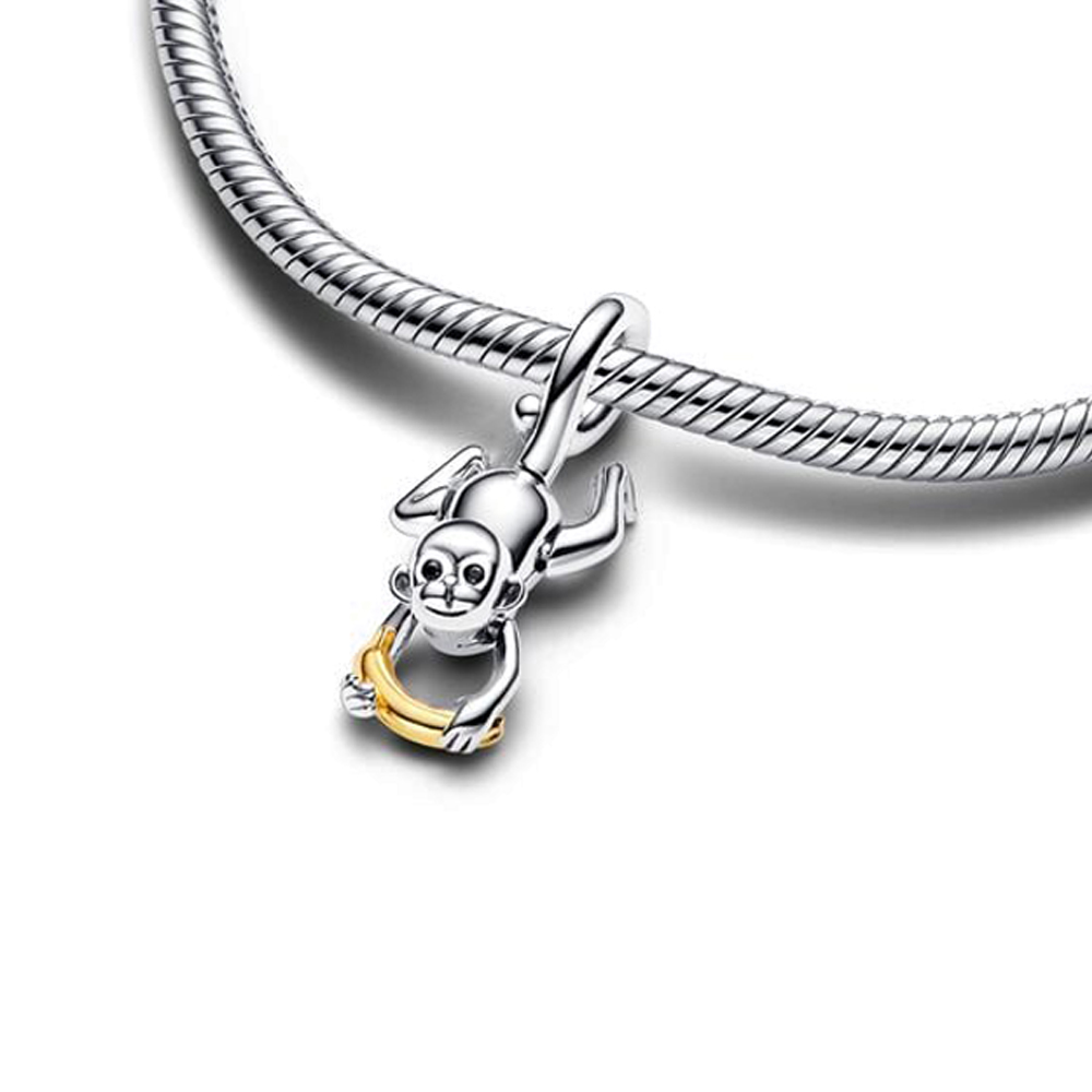 FewDook Charms Silver Plated Car Backpack Monkey Butterfly Firefly Frog Fit Pan Bracelet Women Golden Plated Pendant Beads Jewelry Hot Gift - view 8