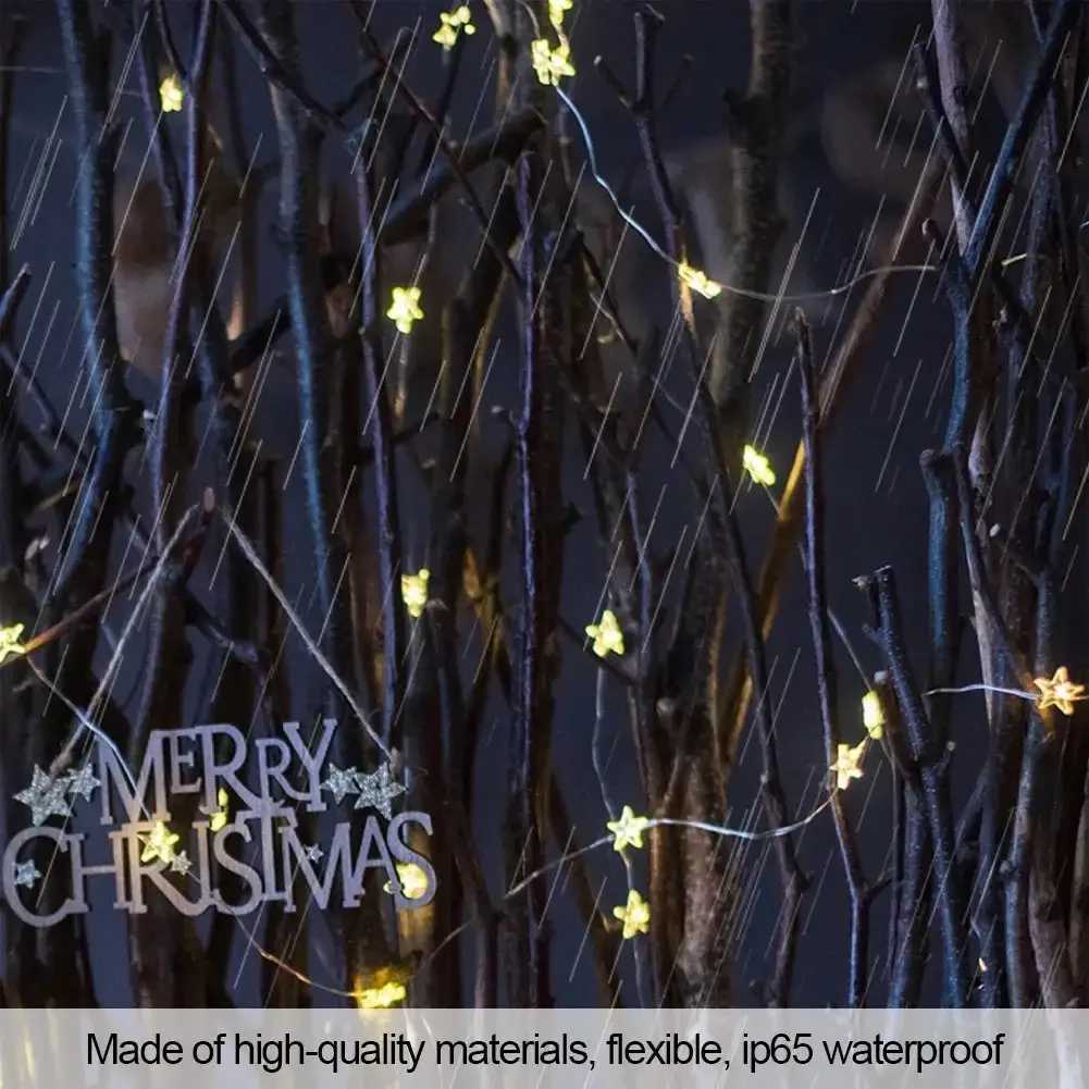 5M LED Copper Wire String Lights Battery Powered Garland Fairy Lighting Strings for Holiday Christmas Wedding Party Decoration XJ250612