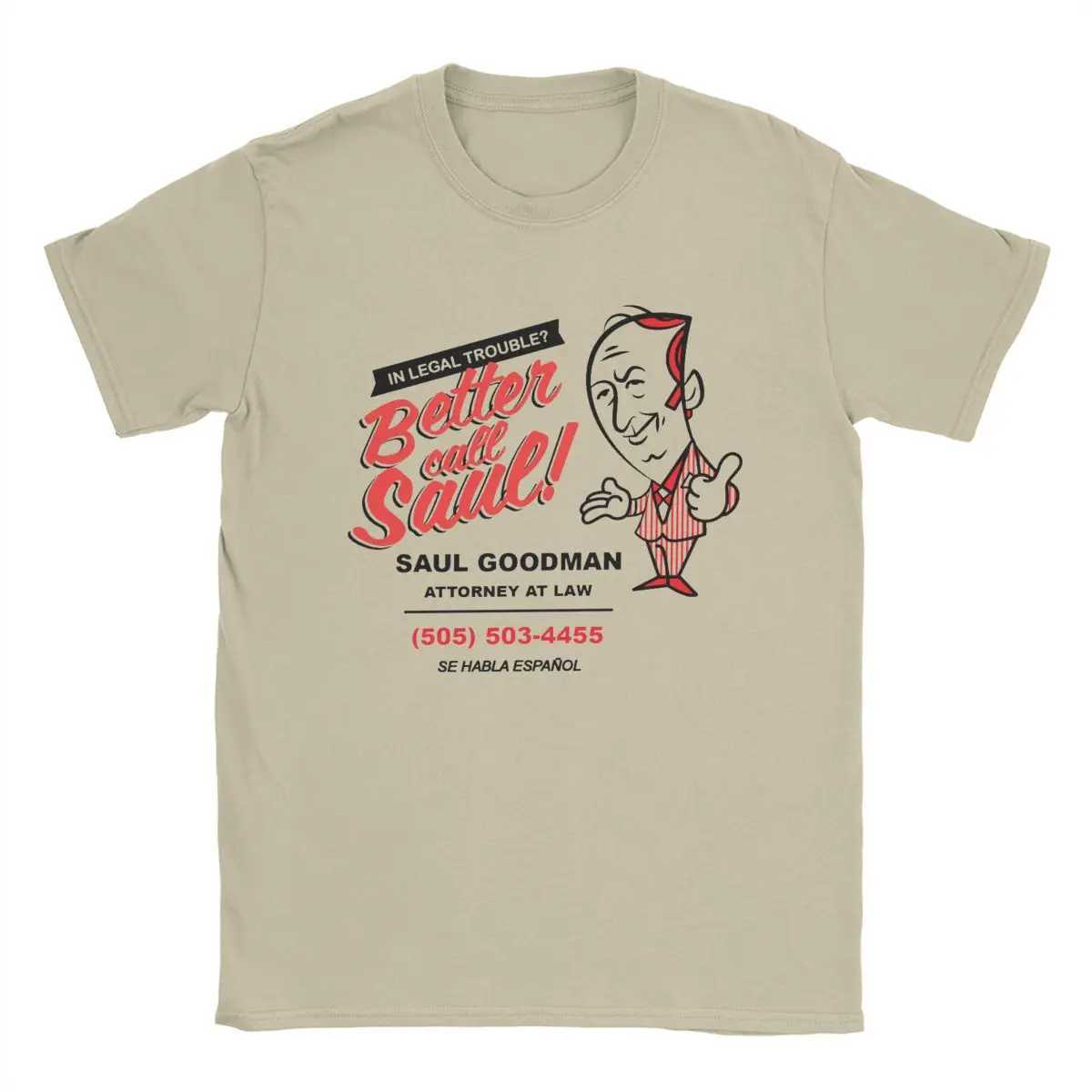 Better Call Saul Goodman T Shirt Men Pure Cotton Vintage T-Shirt Round Neck Tee Shirt Short Sleeve Tops Gift Idea X250613