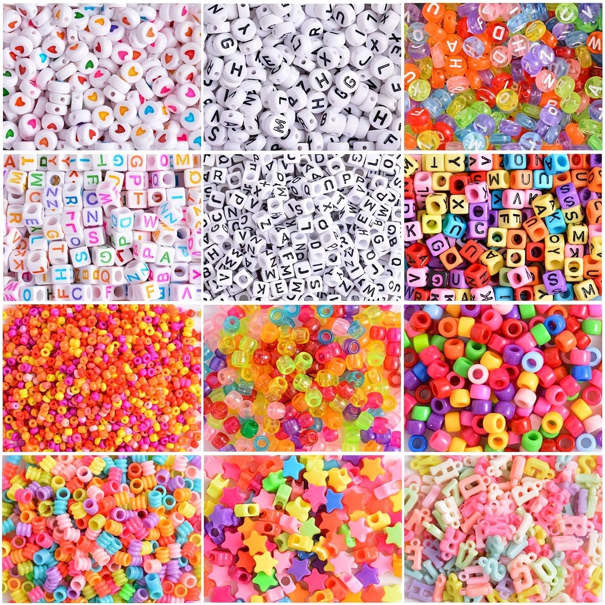 Moonlitwandering 5000PCS Friendship Bracelet Beads Kit with 3-Layer Storage Box