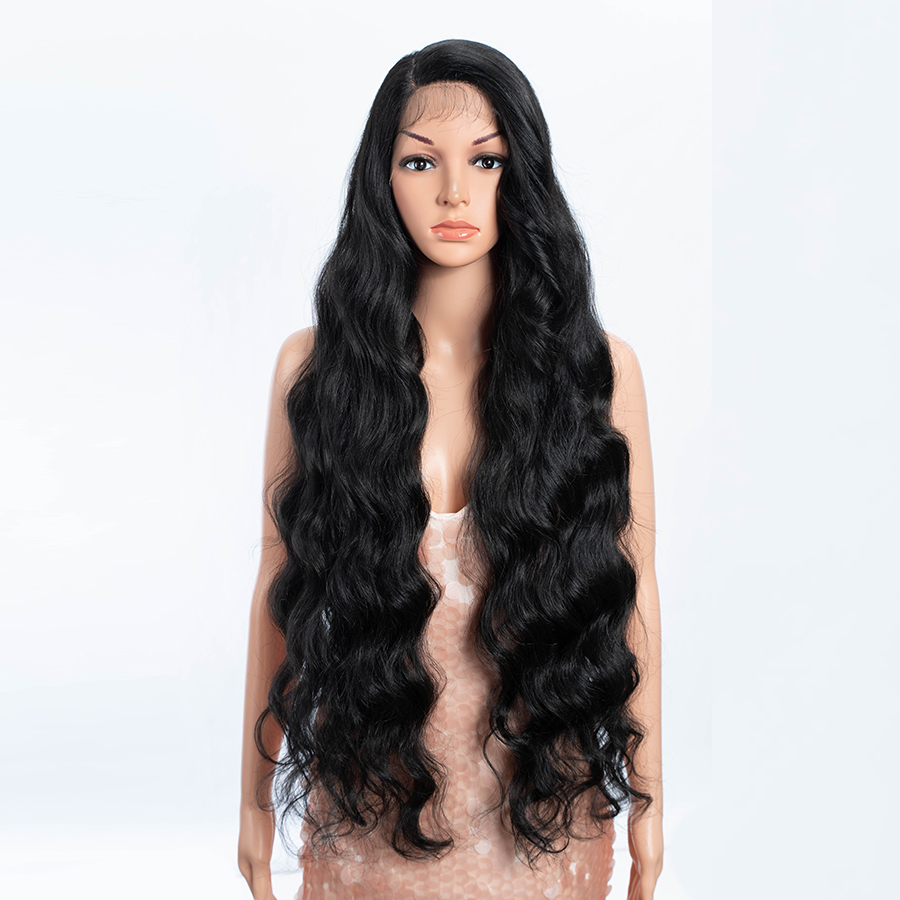 Rebecca Fashion Body wave 36Inch Long Hair for Women Daily Synthetic wig High Temperature Fiber 150% Density