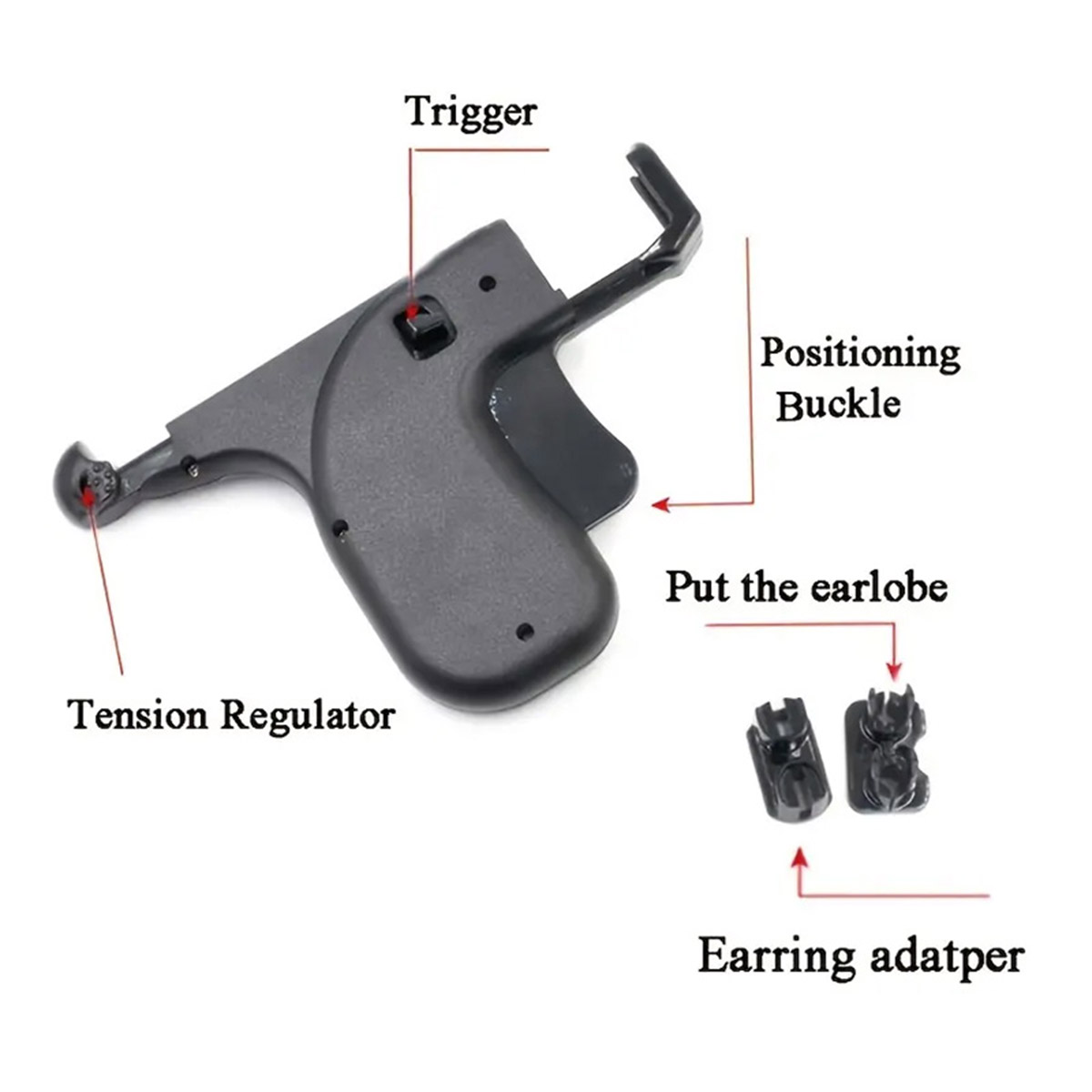 Ear piercer can only be used for 4mm head ear studs They are fast easy to operate and the product can be reused, Plastic