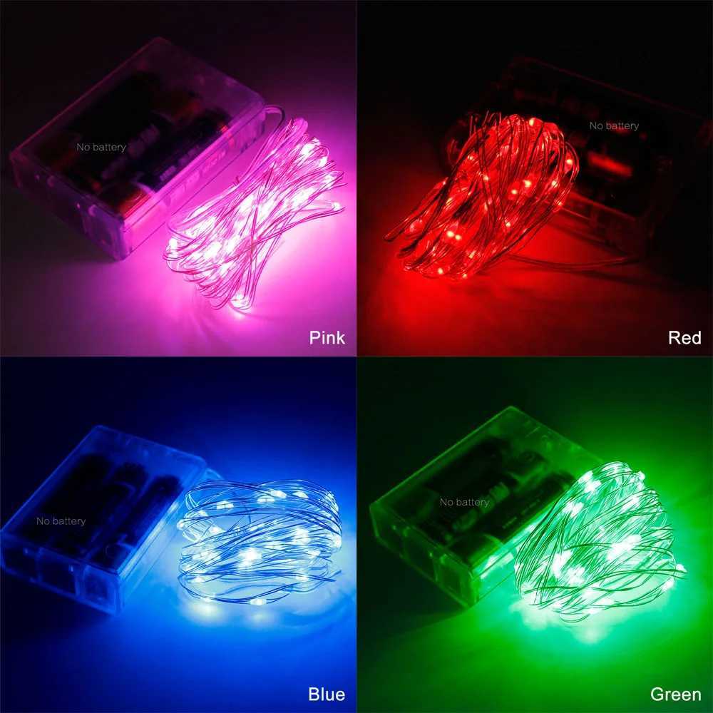 2M 5M 10M LED 3XAA Battery Operated Garland Festoon String Light Christmas Decoration 2022 for Party Wedding Holiday Fairy Light XJ250612