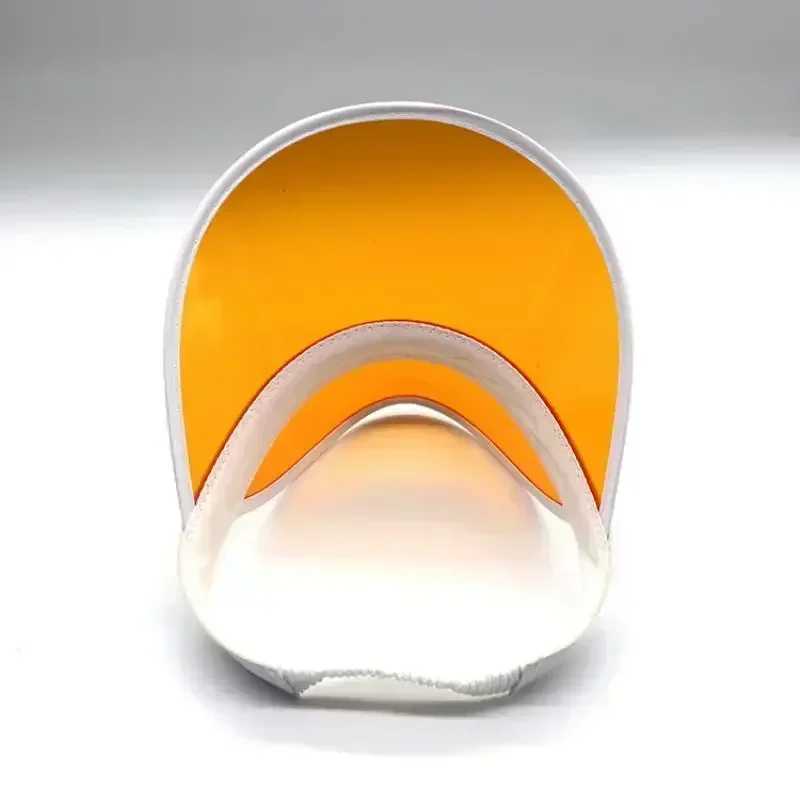 New Summer Women Men Sun Hat Candy Color Transparent Empty Top Plastic Sunshade Hat Visor Caps Bicycle Sun Hat Bicycle Cap Gift U250613