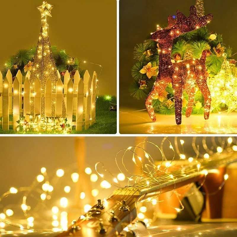 10/5Pcs LED Fairy Lights 3 Mode Battery Powered Garland Light For Home Bedroom Garden Birthday Wedding Party Easter Decoration XJ250612