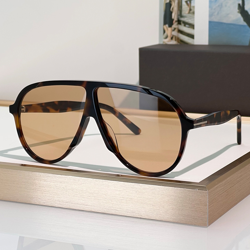 Designer Pilot Sunglasses For Men Women Oversized Acetate Eyewear T1211 Luxury Sunglasses Outdoor Goggles UV400 Protection Glasses With Box