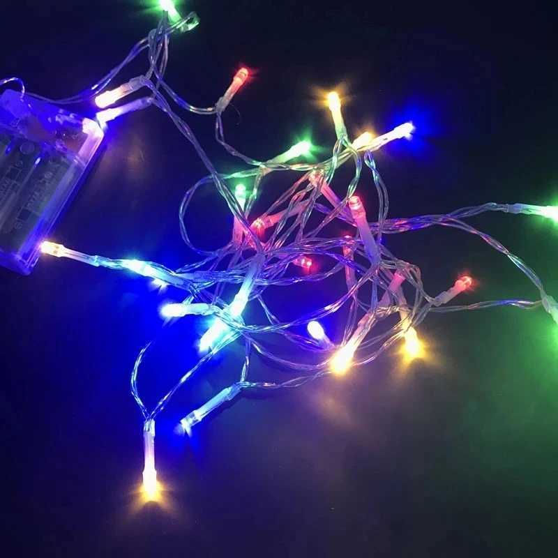 10/20/40/80/160 AA Battery Operated LED String Lights for Christmas Garland Party Wedding Decoration Christmas Flasher Fairy Lights XJ250612