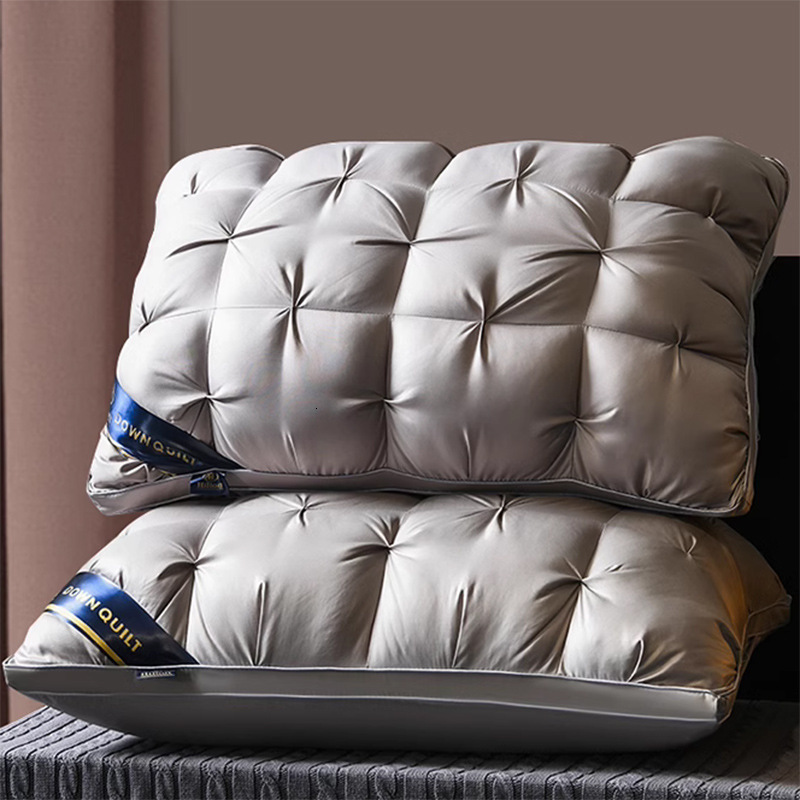 Five-Star Hotel Pillow 48x74cm Pillow Core Pair for Home Deep Sleep Neck Protection Pillow Non-Collapse High Pillow 241107