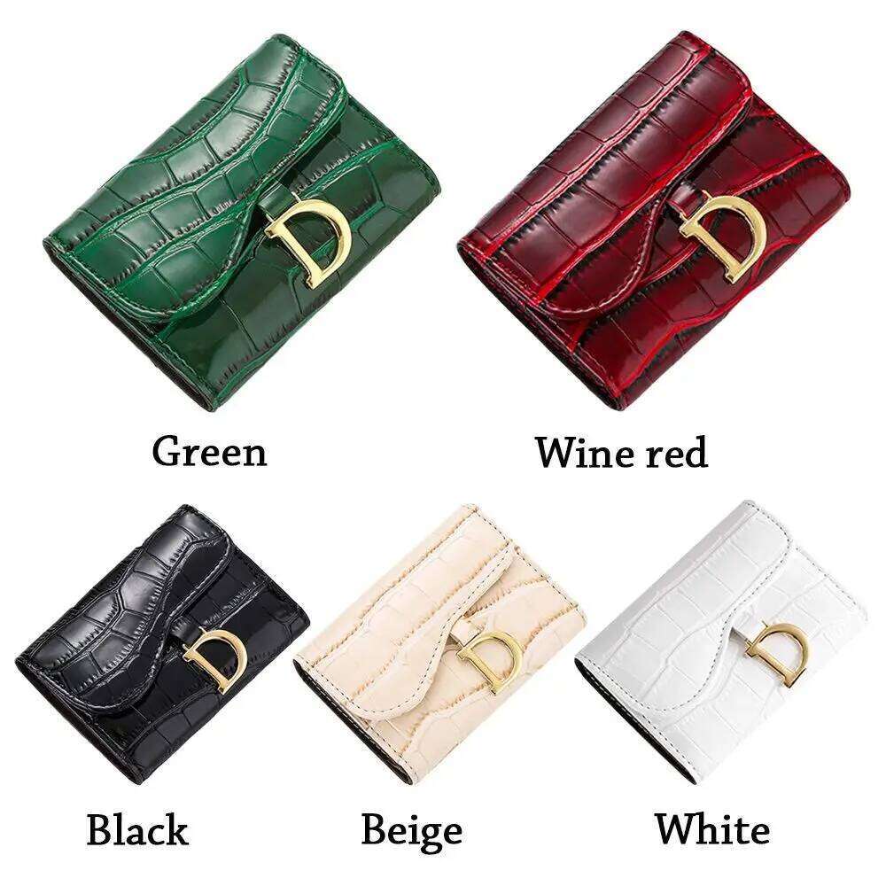 Fashion Mini Short Women PU Wallet Multi-Card Card Holder Small Multi-functional Clutch Bag