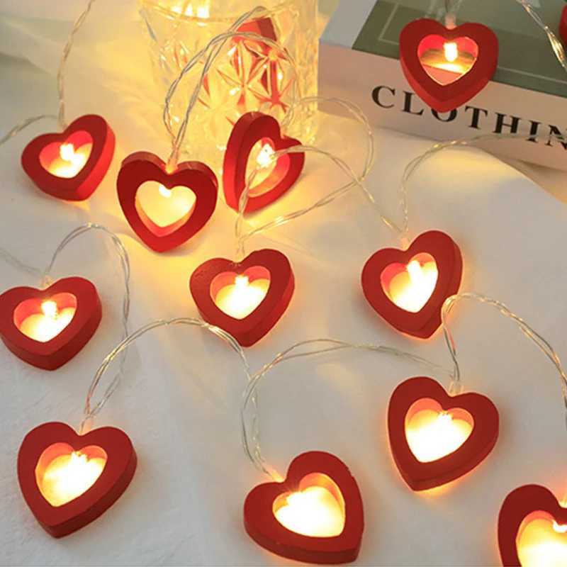 LED Light String Fairy Peach Heart Garland Lamp Bedroom Garden Holiday Happy Birthday Wedding Party Decoration Lights StringXJ250612