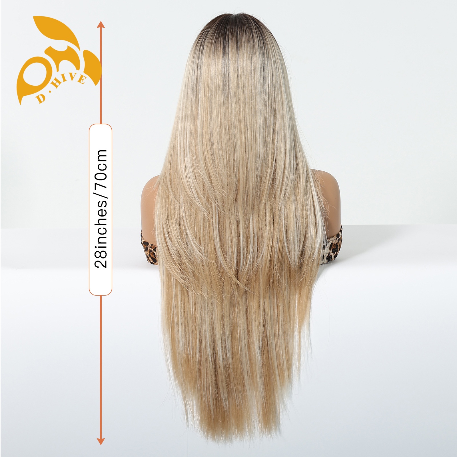 Free shipping Hair Wigs for womans wigs human hair large wave bang long curly hairfull head set women's wig color gray brown Gold gradient