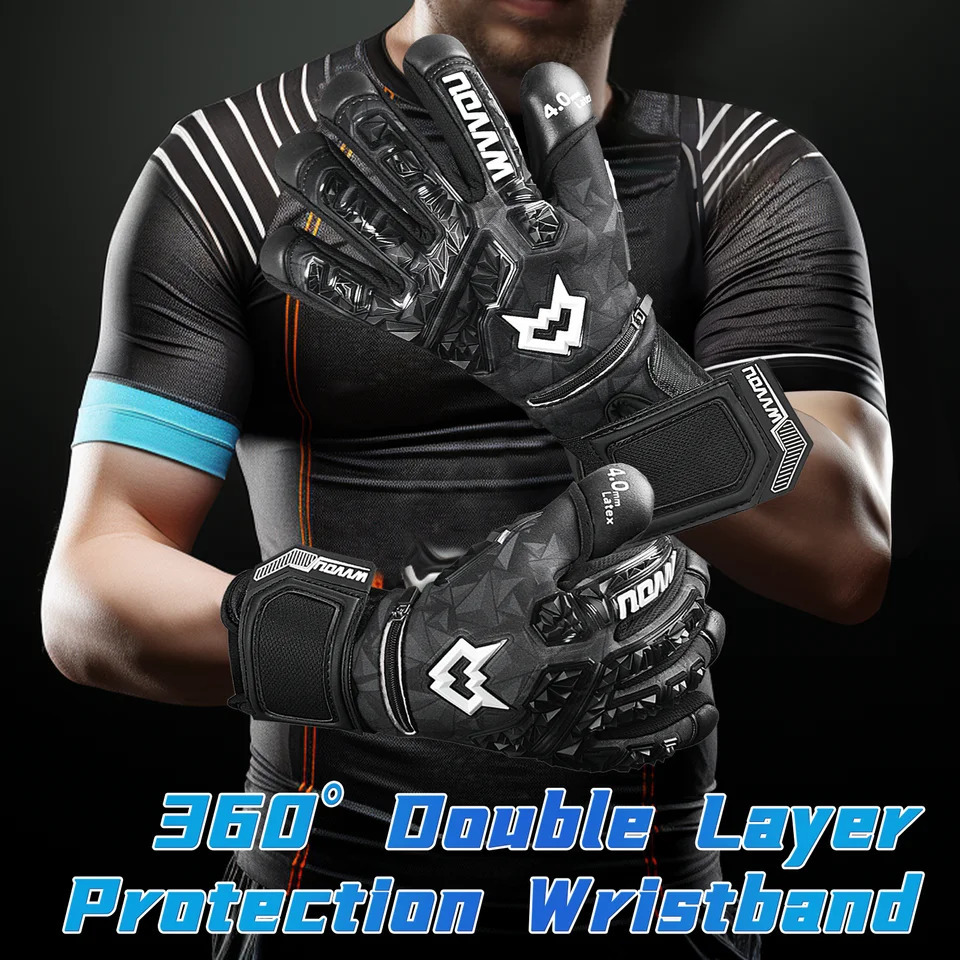 WVVOU Soccer Goalie Gloves for Adults and Youth High Performance Goalkeeper with 5 Detachable Finger Saves 250605