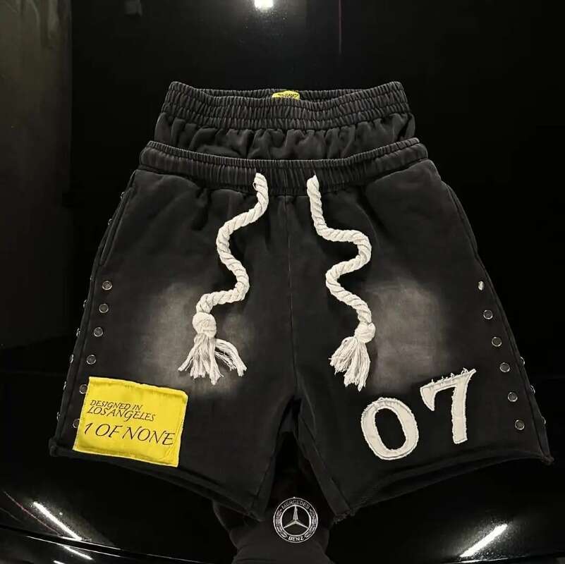 Women's Wear American Double Waist Patchwork Casual Y2k Streetwear Hip-Hop Loose Sports Shorts Harajuku Street Style