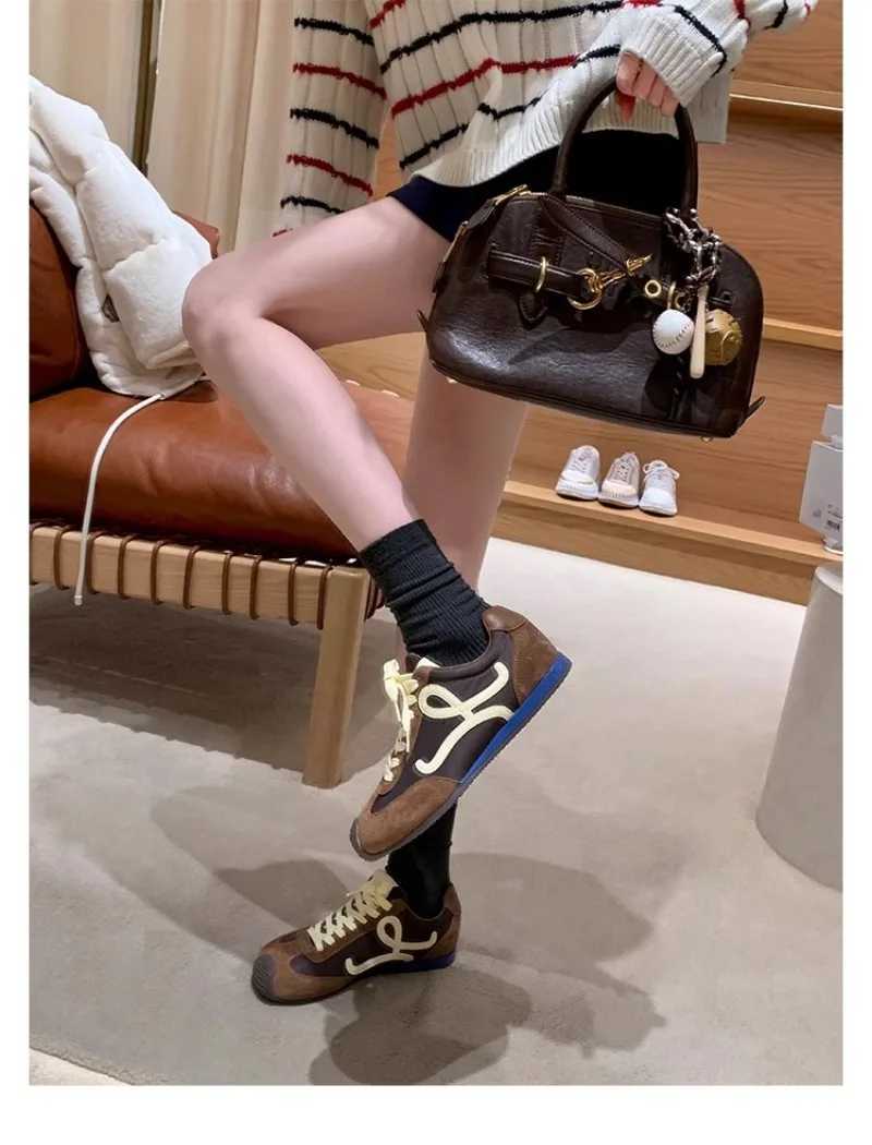 color maTChing platform shoes for women 2025 new fAshion versatile inner height increase casual running shoes Z250613